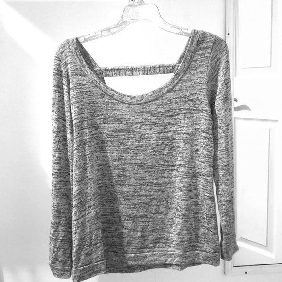 Charlotte Russe Tops - Open back grey shirt